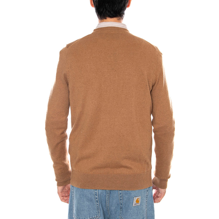 Cotton Merino Crew Neck Jumper Tigers Eye - Maglione Uomo Marrone KN2110VC-X851 . LYLE & SCOTT 