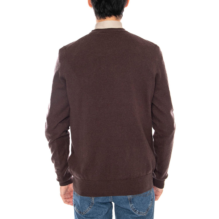 Cotton Merino Crew Neck Jumper Espresso - Maglione Uomo Marrone KN2110VC-X863 . LYLE & SCOTT 