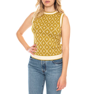 Sweaters 500 Oil Diamond - Gilet Smanicato Donna Multicolore 3.50.200.07 . MD'M 