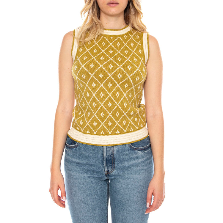 Sweaters 500 Oil Diamond - Gilet Smanicato Donna Multicolore 3.50.200.07 . MD'M 