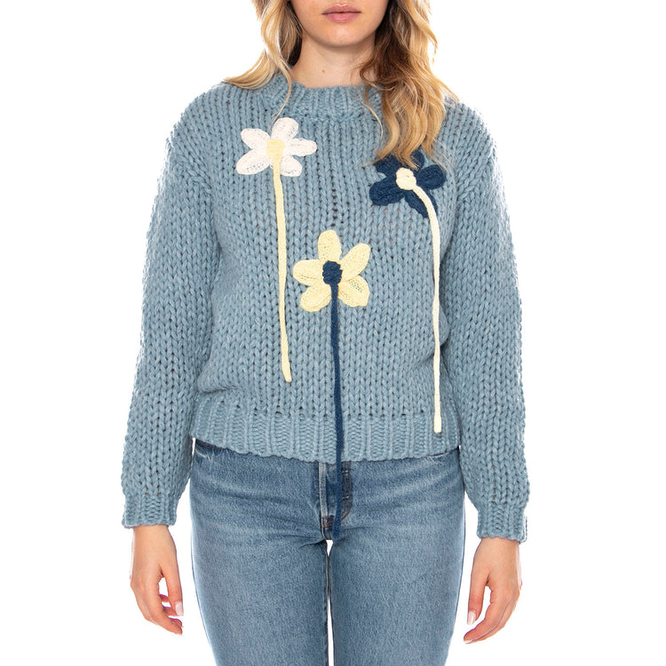 Sweaters 133 Retro Blue - Maglione Donna Blu 3.50.210.12 . MD'M 