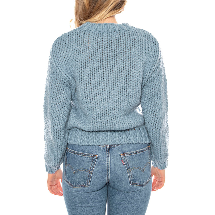 Sweaters 133 Retro Blue - Maglione Donna Blu 3.50.210.12 . MD'M 