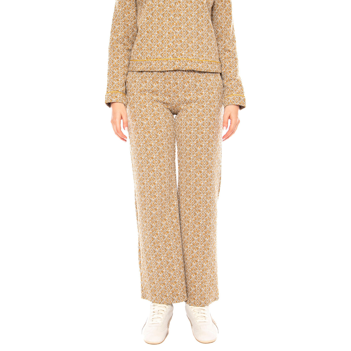 MD M Trousers 514 Oil Tile - Pantaloni Donna Gialli / Multicolore 3.73.027.19 . MD'M 