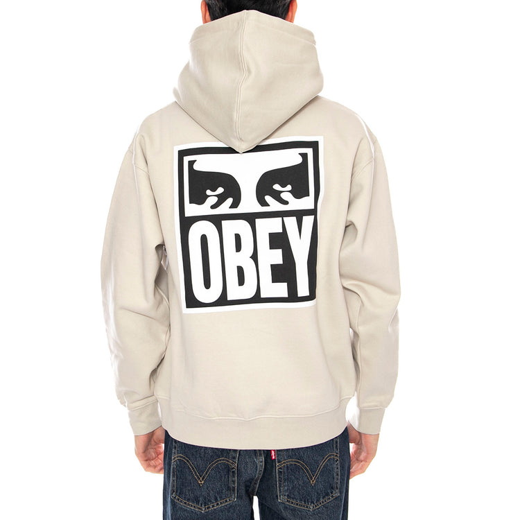 Obey Eyes Icon Hood Fleece -- Felpa Uomo Moonstruck Beige 112843126 MNS OBEY 
