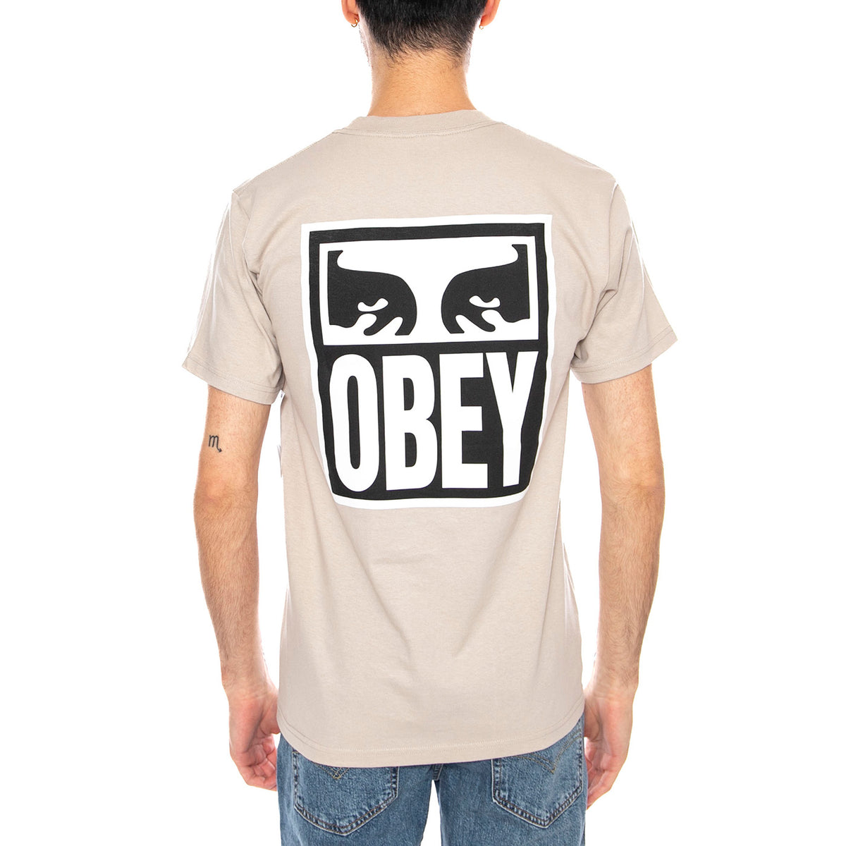 Obey Eyes Icon 2 Tee Silver Grey -- Maglietta Girocollo Uomo Grigia 165262142 SIG OBEY 