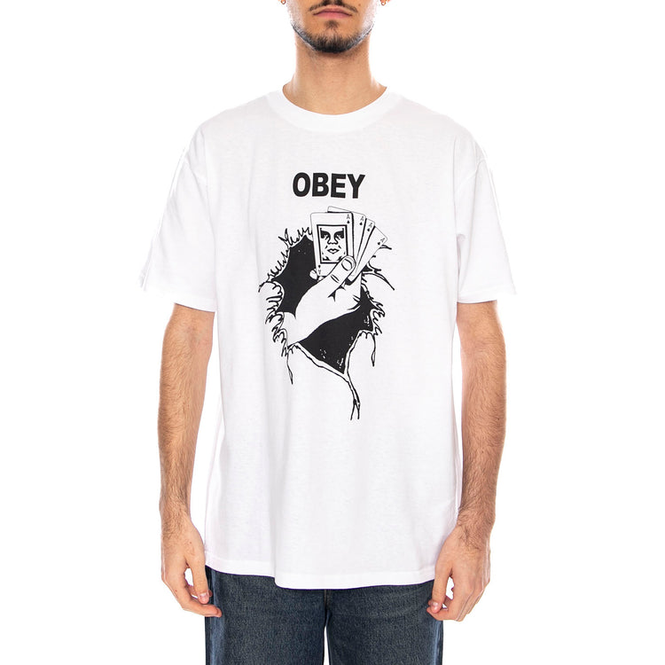 Obey Nothing Can Save You Maglietta -- Maglietta Uomo Bianca 165264200 WHT OBEY 