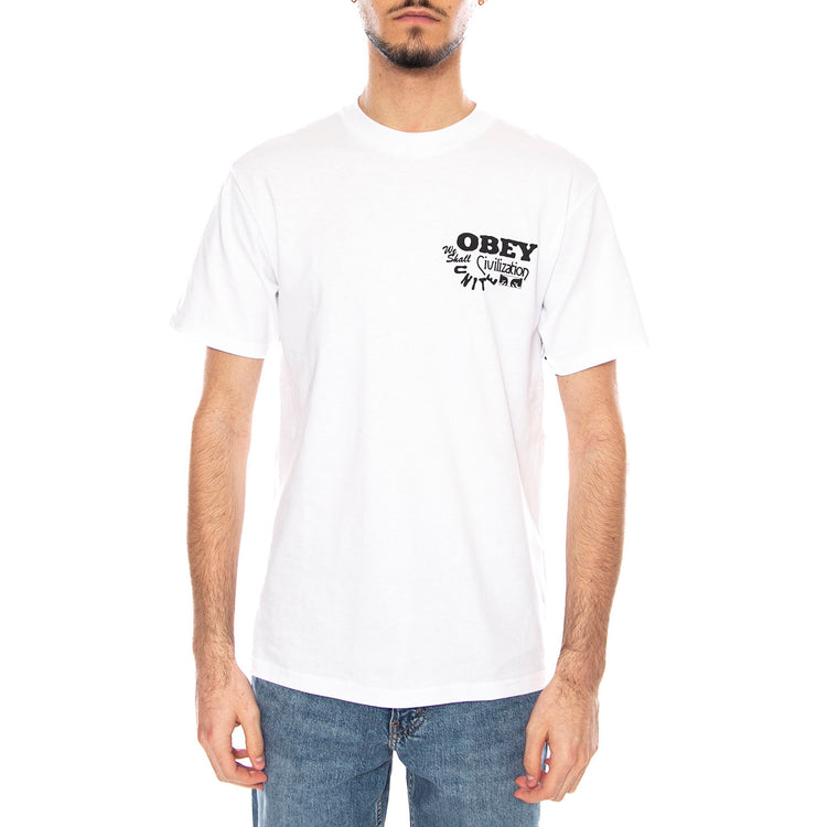 Obey Civilization Tee White -- Maglietta Girocollo Uomo Bianca 165264205 WHT OBEY 
