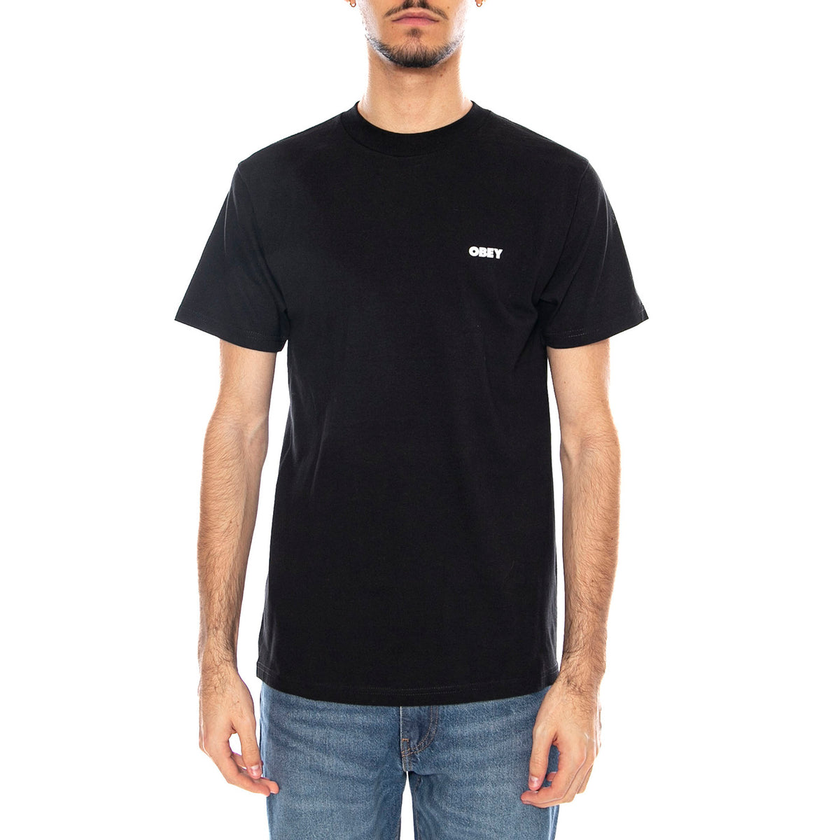 OBEY High Quality Amplification Tee -- Maglietta Girocollo Uomo Nera 165264239 BLK OBEY 