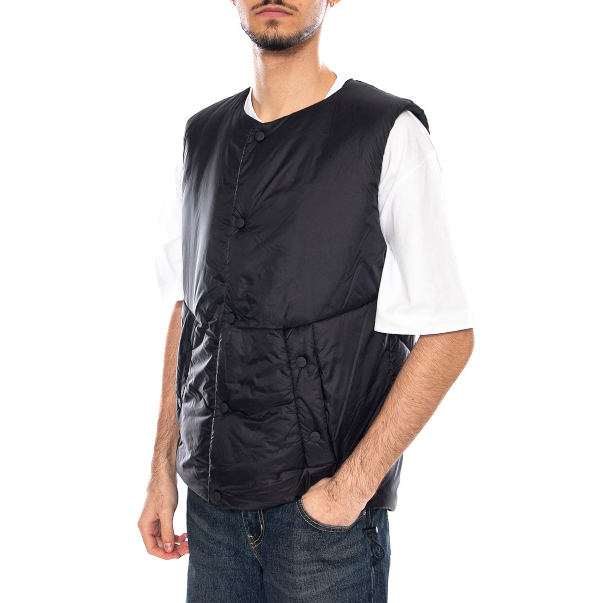 Base Padding Vest Black - Giacca Smanicata Uomo Nera OGJ025-BLACK . OFF GRID 