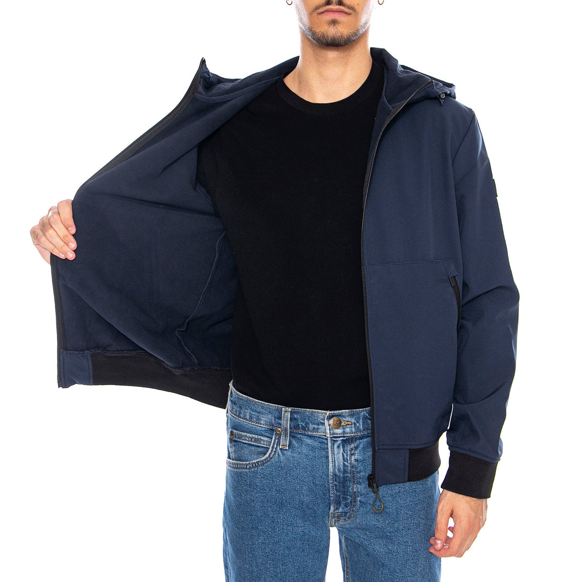 Bowie Sofshell Bomber Noos Jacket Navy Blazer - Giacca con Cappuccio Uomo Blu Scuro 22029276-4863098 . ONLY & SONS 