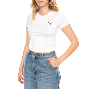 WARDROBE ESS Baby Tee -- Maglietta Donna Bianca 629745-02 . PUMA 