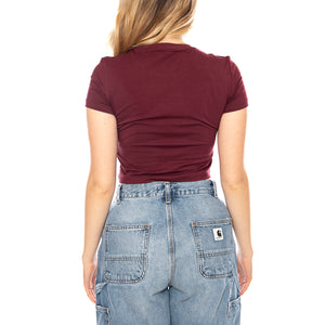 WARDROBE ESS Baby Tee -- Maglietta Donna Bordeaux 629745-96 . PUMA 