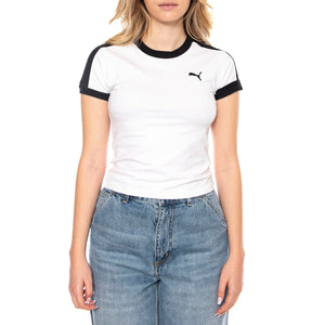 T7 Slim Tee -- Maglietta Donna Bianca 632129-02 . PUMA 