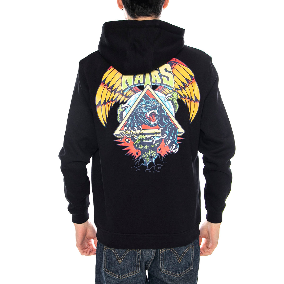 Natas SC Panther Hood -- Felpa Uomo Cappuccio Nera SCA-HDY-10027 Black SANTA CRUZ 