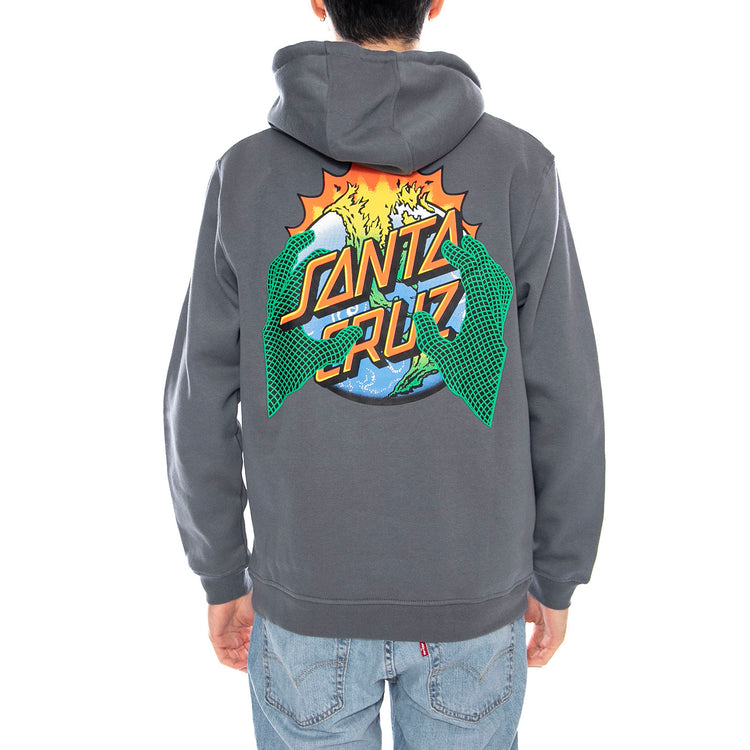 Kendall End Of The Dot -- Felpa Uomo Cappuccio Grigia SCA-HDY-9997 Storm Grey SANTA CRUZ 