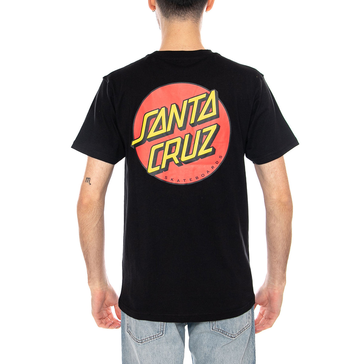 Classic Dot - Maglietta Girocollo Uomo Nera SCA-TEE-10755 Black SANTA CRUZ 