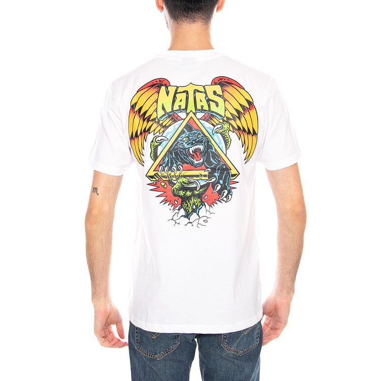 Natas SC Panther White - Maglietta Girocollo Uomo Bianca SCA-TEE-12801 White SANTA CRUZ 