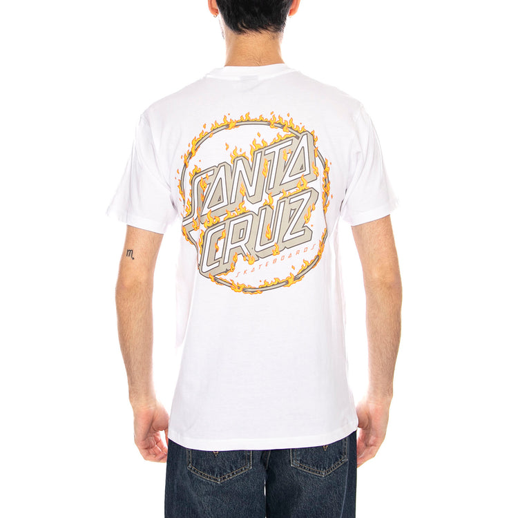 Burnt Opus OVRSZD -- Maglietta Uomo Bianca SCA-TEE-12909 White SANTA CRUZ 