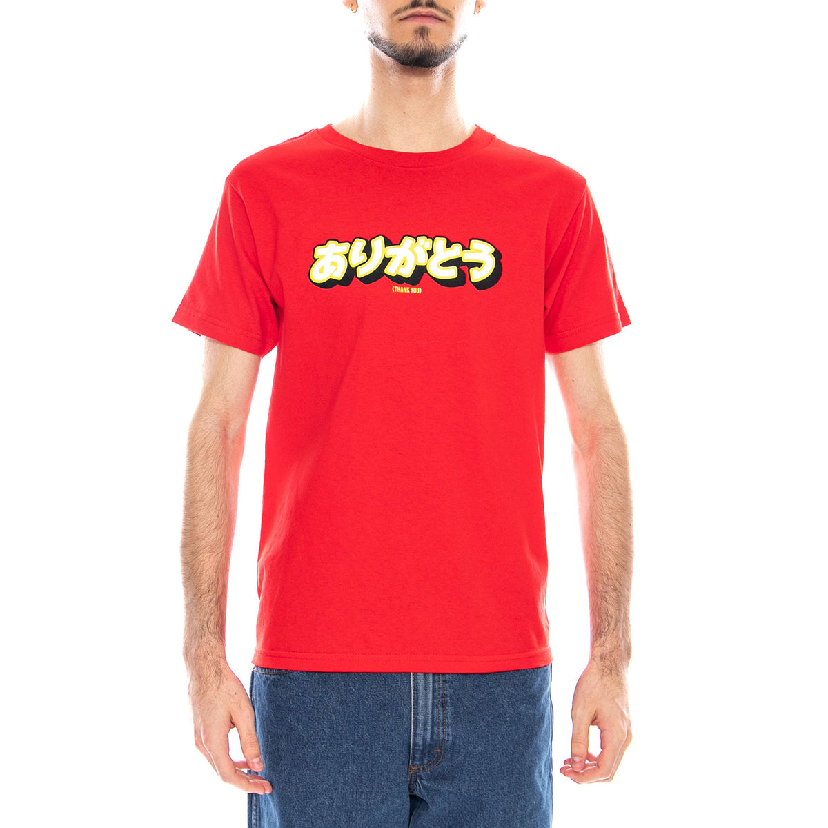 Kanji Tee Red - Maglietta Girocollo Uomo Rossa TYASS013-42-RD . THANK YOU 