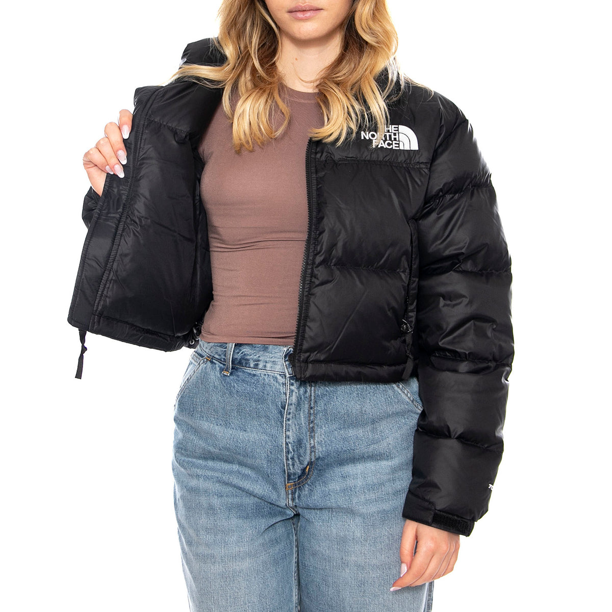 W Nuptse Short Jacket -- Giacca Donna Nera NF0A5GGE GOG1 THE NORTH FACE 
