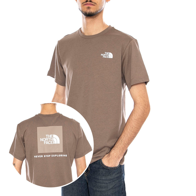 M SS Box NSE -- Maglietta Uomo Marrone NF0A87NP E1Q1 THE NORTH FACE 