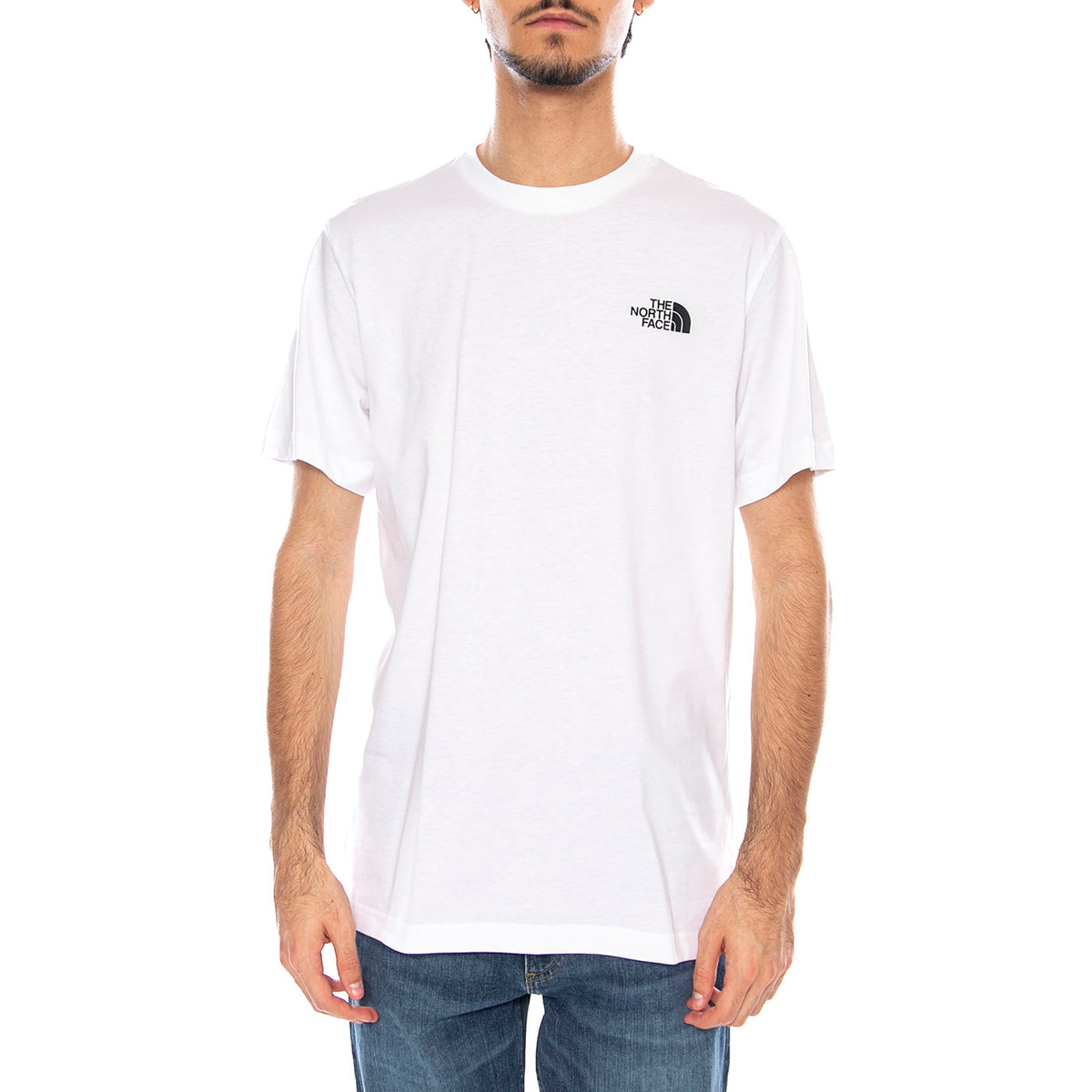M SS Box NSE Tee White - Maglietta Girocollo Uomo Bianca NF0A87NP FN41 THE NORTH FACE 