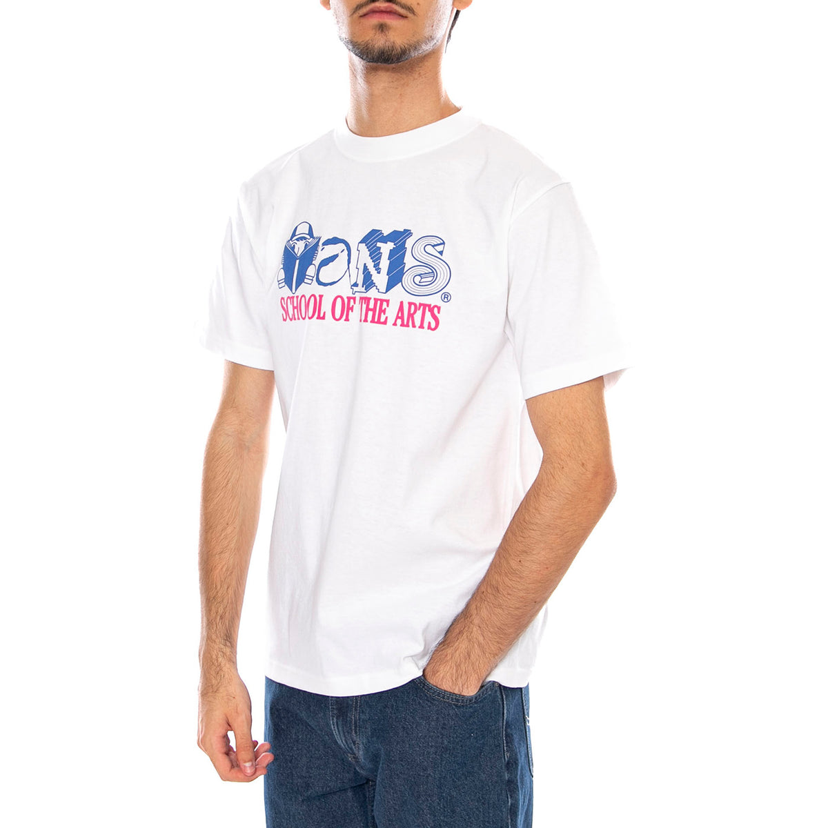 Art Skool SS Tee White - Maglietta Girocollo Uomo Bianca VN000PCA WHT1 VANS 