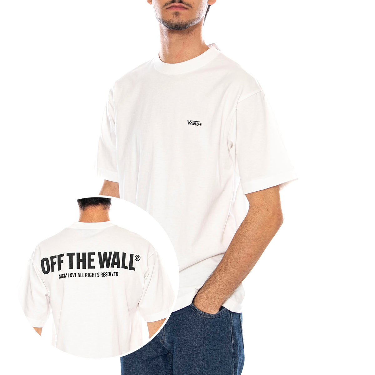 Original Standards Statement SS Tee White - Maglietta Girocollo Uomo Bianca VN000PF7 YB21 VANS 