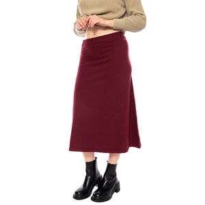 Falda Midigonna Bordeaux -- Gonna Lunga Donna 53W/10601 Burgundy WILD PONY 