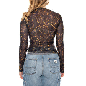 Top Malla Estampado Mustard Flower -- Top Donna 53W/11263 Mustard Flower WILD PONY 