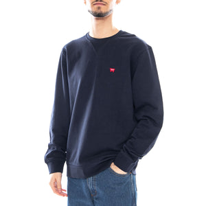 SIGN OFF CREW - Navy - Felpa Girocollo Uomo Blu 112350534 . WRANGLER 