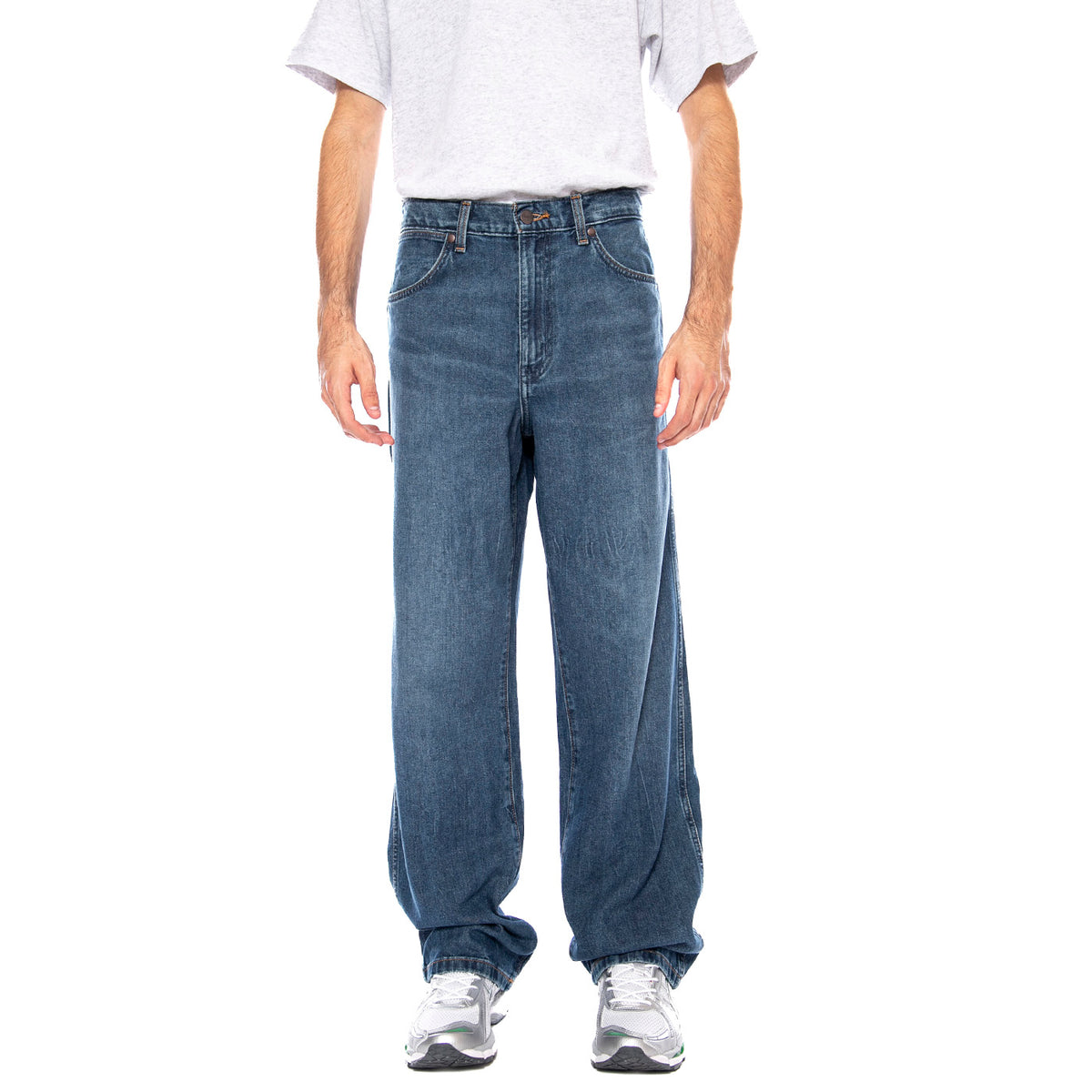 Loose Straight Retro Blue Denim Jeans - Pantaloni Uomo Denim Jeans Blue 112371018 . WRANGLER 