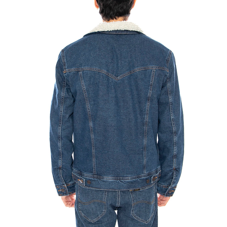 Sherpa Classic Jacket - Mid Stone Wrangler - Giacca Denim Jeans Uomo Blu 112371440 . WRANGLER 