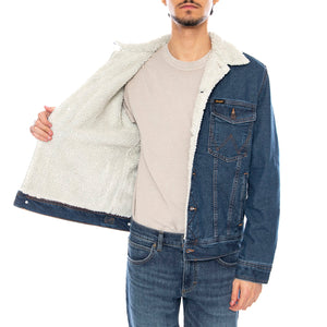 Sherpa Classic Jacket - Mid Stone Wrangler - Giacca Denim Jeans Uomo Blu 112371440 . WRANGLER 