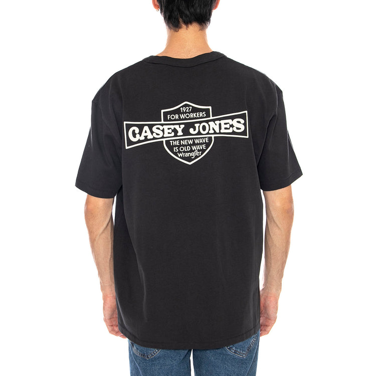 CJ Graphic Tee Faded Black - Maglietta Girocollo Uomo Nera 112371493 . WRANGLER 