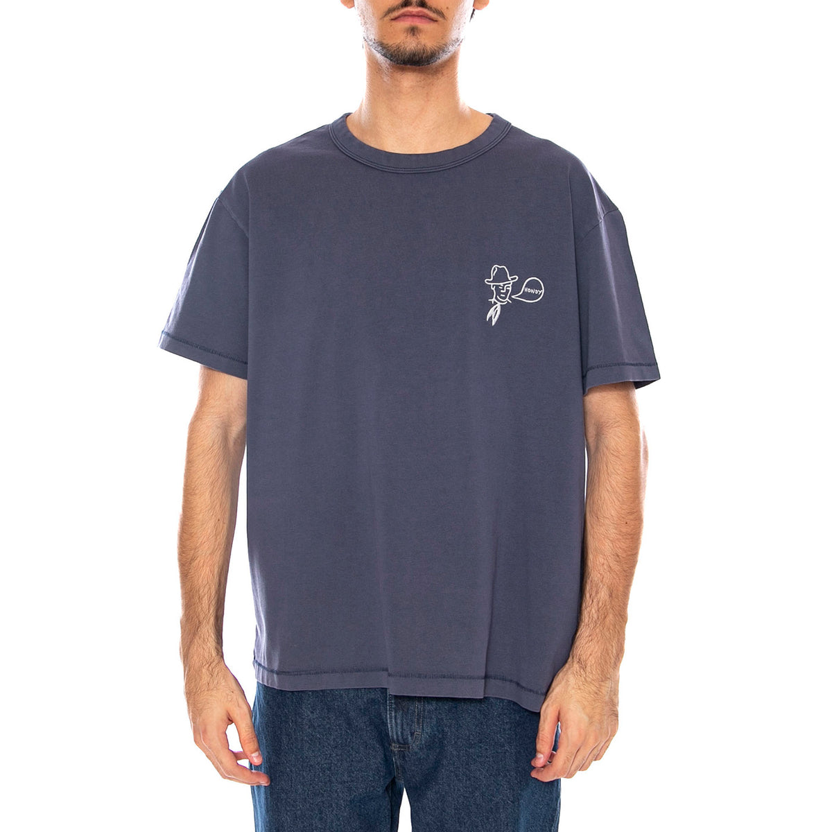Rodeo Ben Tee Navy - Maglietta Girocollo Uomo Blu Navy 112371672 . WRANGLER 