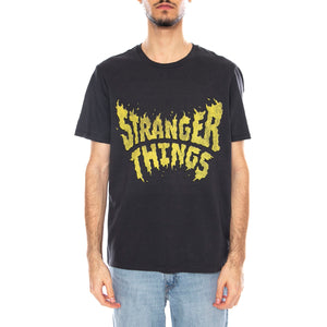 Stranger Things Tee Washed Black - Maglietta Girocollo Uomo Nera 112378547 . WRANGLER 