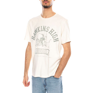 Hawkins High Tee Marshmallo W - Maglietta Girocollo Uomo Beige 112378555 . WRANGLER 