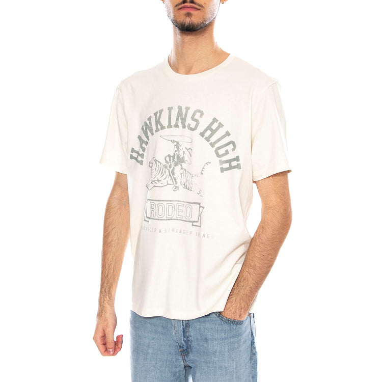 Hawkins High Tee Marshmallo W - Maglietta Girocollo Uomo Beige 112378555 . WRANGLER 