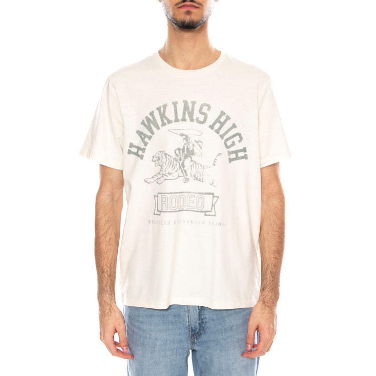 Hawkins High Tee Marshmallo W - Maglietta Girocollo Uomo Beige 112378555 . WRANGLER 
