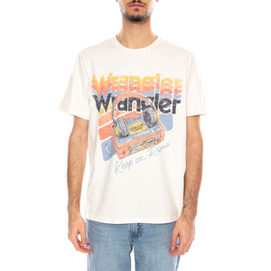 Keep On Runnin Tee Marshmallo W - Maglietta Girocollo Uomo Beige 112378556 . WRANGLER 