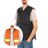 Builders Abraham Rev Weste – Wendbare Herrenweste, gewaschen, Schwarz/Orange, Herren BRIXTON