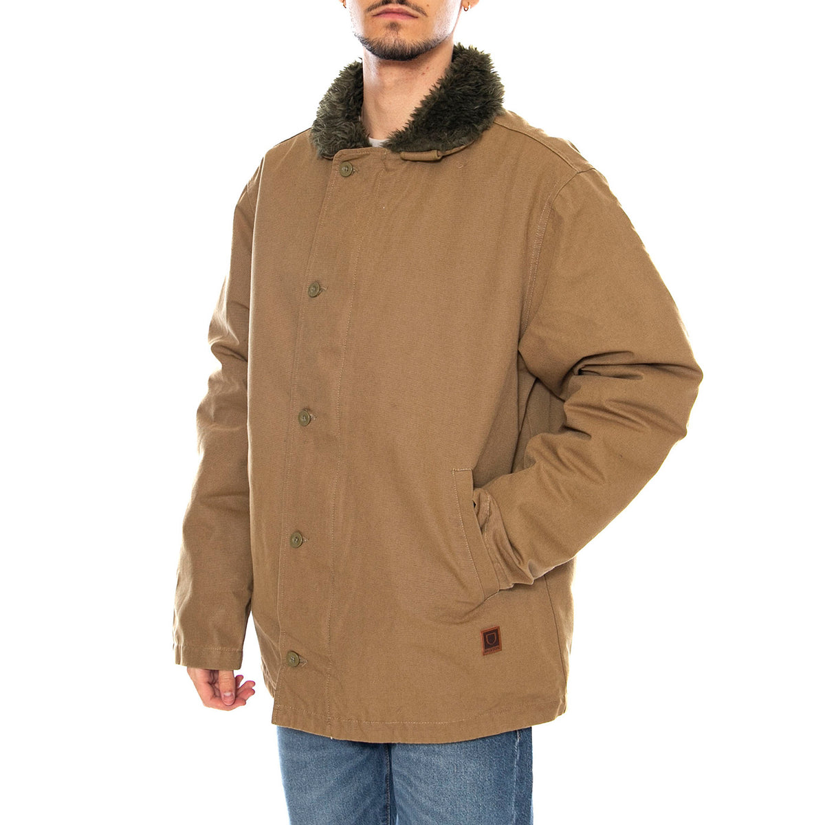 20th Anniversary Mast Jacket -- Giacca Uomo Olive Surplus Marrone 03445 OLVSP BRIXTON 