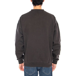Embroidered Heavy Weight Crew Washed Black - Felpa Girocollo Uomo Nera 22696 WABLK BRIXTON 