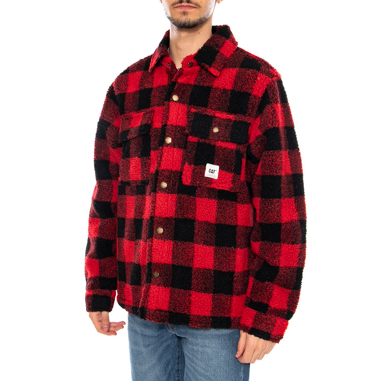 Buffalo Overshirt -- Camicia Overshirt Uomo Rosso / Nero 6040090 12912 CAT 