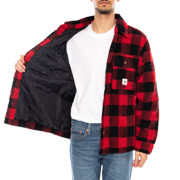 Buffalo Overshirt -- Camicia Overshirt Uomo Rosso / Nero 6040090 12912 CAT 