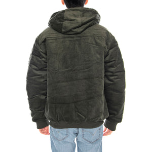 Cord Active Jacket -- Giacca Uomo Beetle Verde con Cappuccio 6040096 19-0312 CAT 