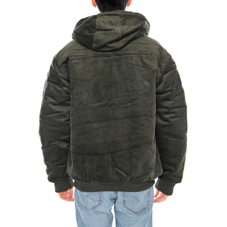 Cord Active Jacket -- Giacca Uomo Beetle Verde con Cappuccio 6040096 19-0312 CAT 