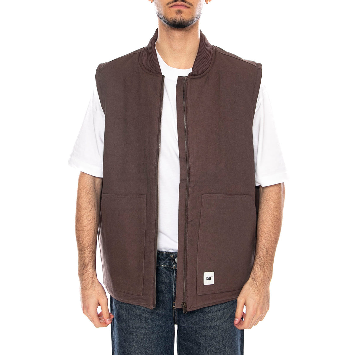 Classic Canvas Vest -- Gilet Uomo Marrone 6040102 19-0912 CAT 
