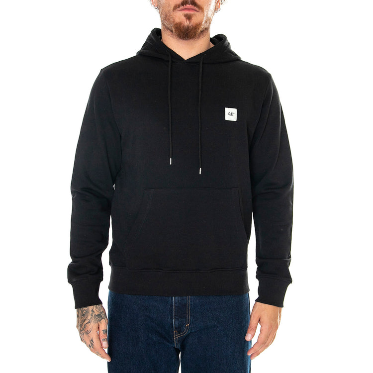 Essential Hoodie - Black - Felpa con Cappuccio Uomo Nera 6050121 10158 CAT 